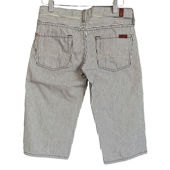 7 For All Mankind Engineer Stripe Capris - Picture 3 of 7
